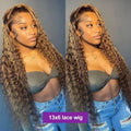Human Hair Kinky Curly Lace Front Wig Afro Curly Long Wig - WigWonders