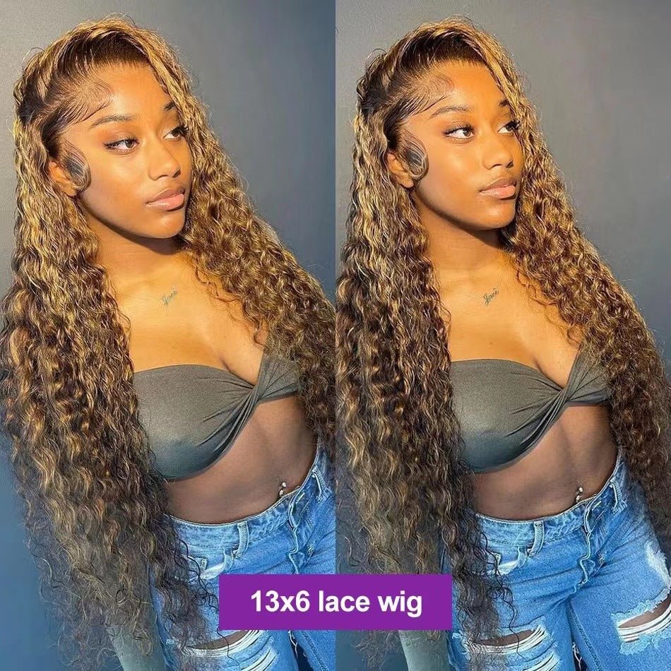 Human Hair Kinky Curly Lace Front Wig Afro Curly Long Wig - WigWonders