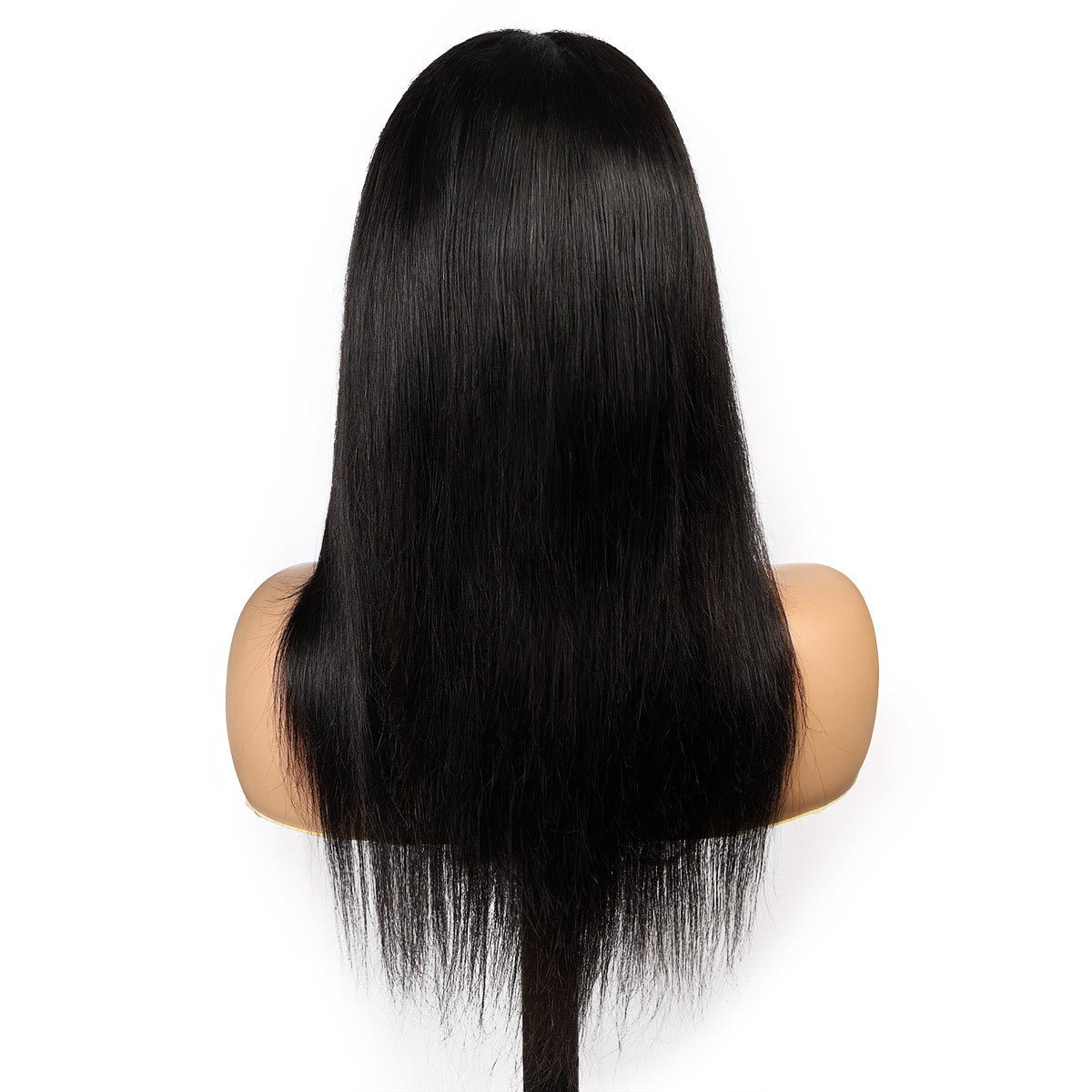 Human Hair Lace Front Wig Straight Middle Part Extra Long - WigWonders