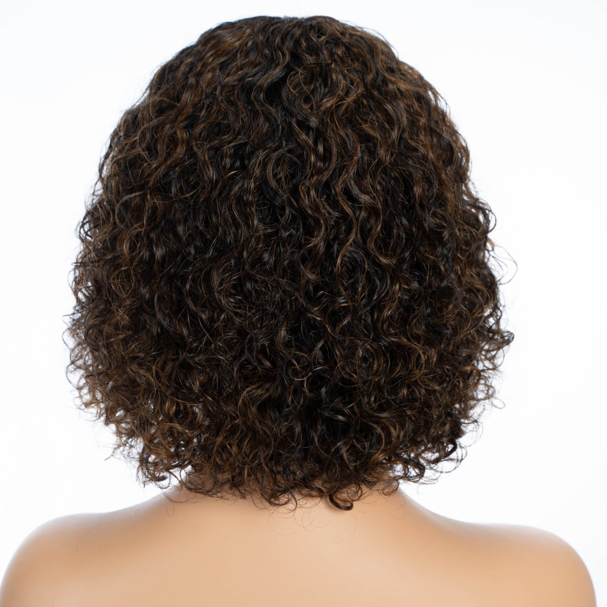 Jerry Curly Human Hair Wig with Bangs - WigWonders