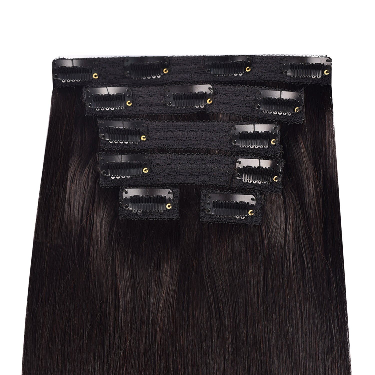 Lace Clip In Human Hair Extensions - Straight Natural Hair - WigWonders