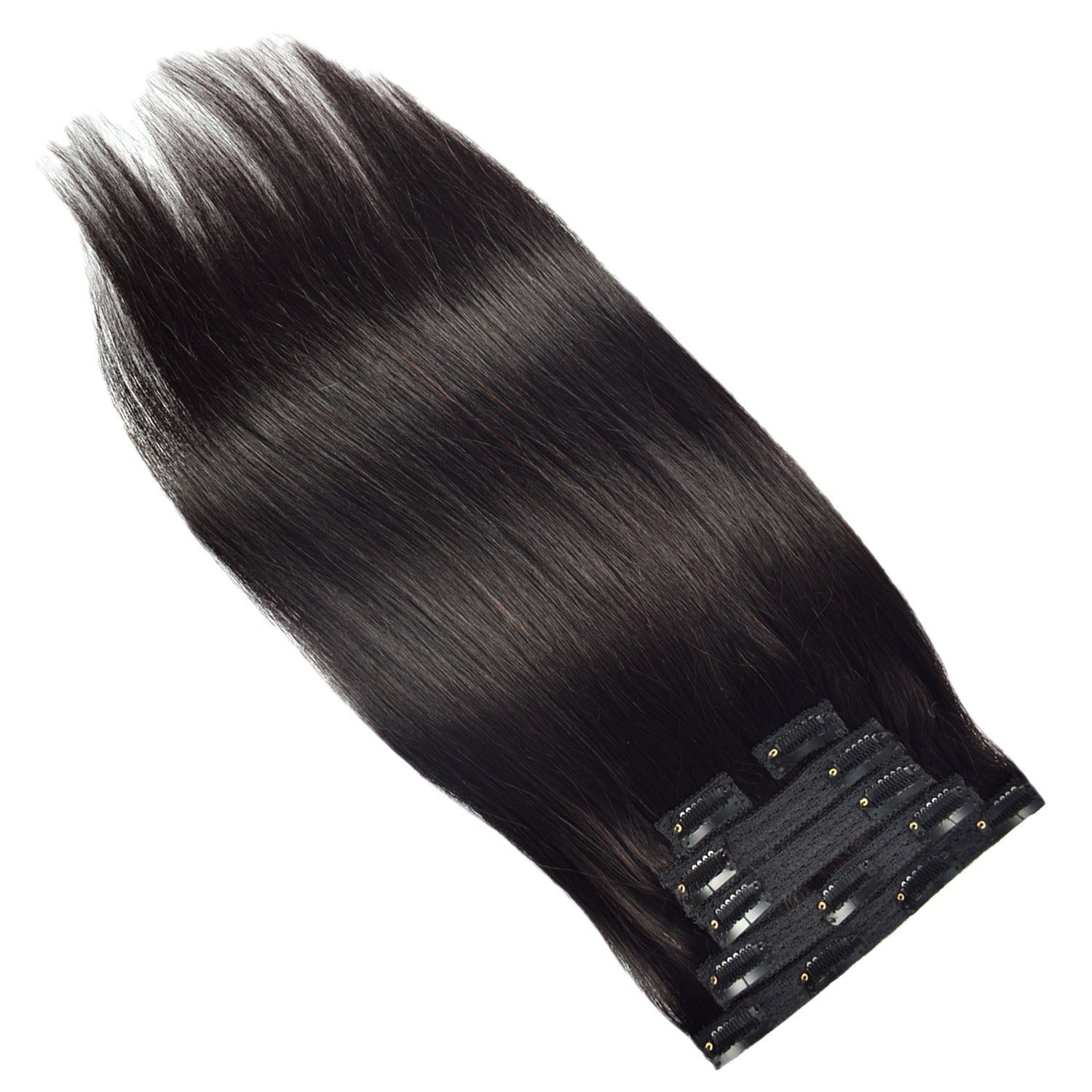 Lace Clip In Human Hair Extensions - Straight Natural Hair - WigWonders