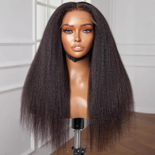 Lace Front Kinky Straight Human Hair Wig - 26 - 32in - WigWonders