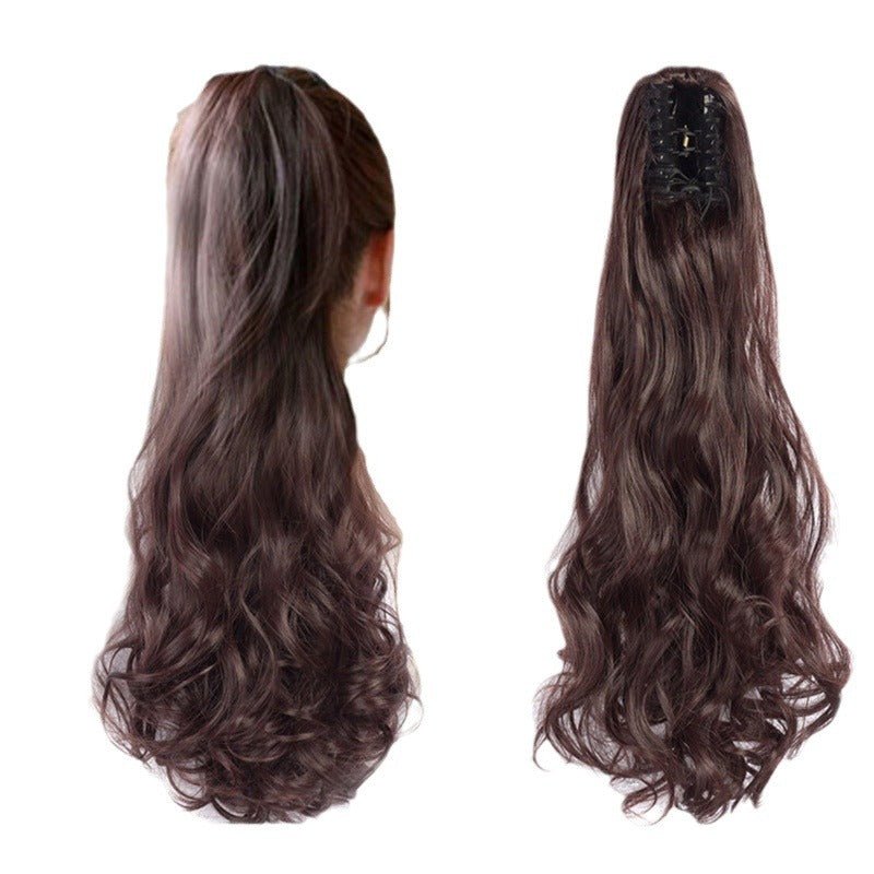 Long Wavy Synthetic Ponytail Hair Extension Invisible Claw Clip - WigWonders