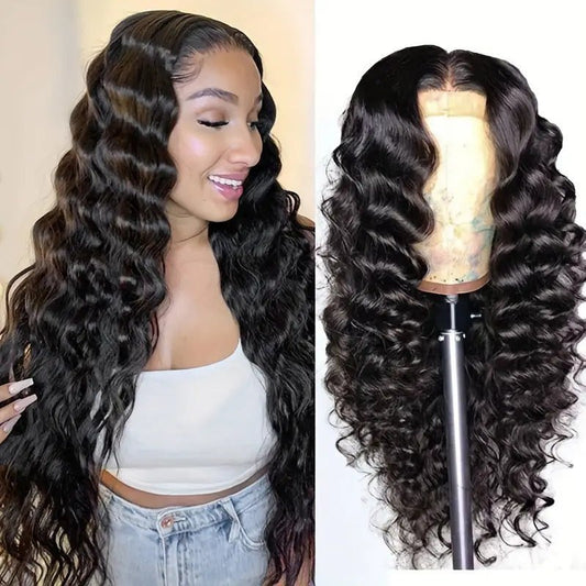 Loose Wave Human Hair Wig 4x4 Lace Closure - 12 - 32 Inch - WigWonders