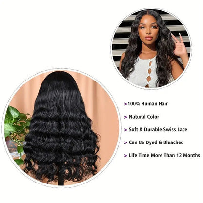 Loose Wave Human Hair Wig 4x4 Lace Closure - 12 - 32 Inch - WigWonders