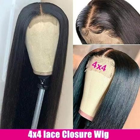 Luxury 4x4 Lace Closure Wig Straight 100% Human Hair - WigWonders
