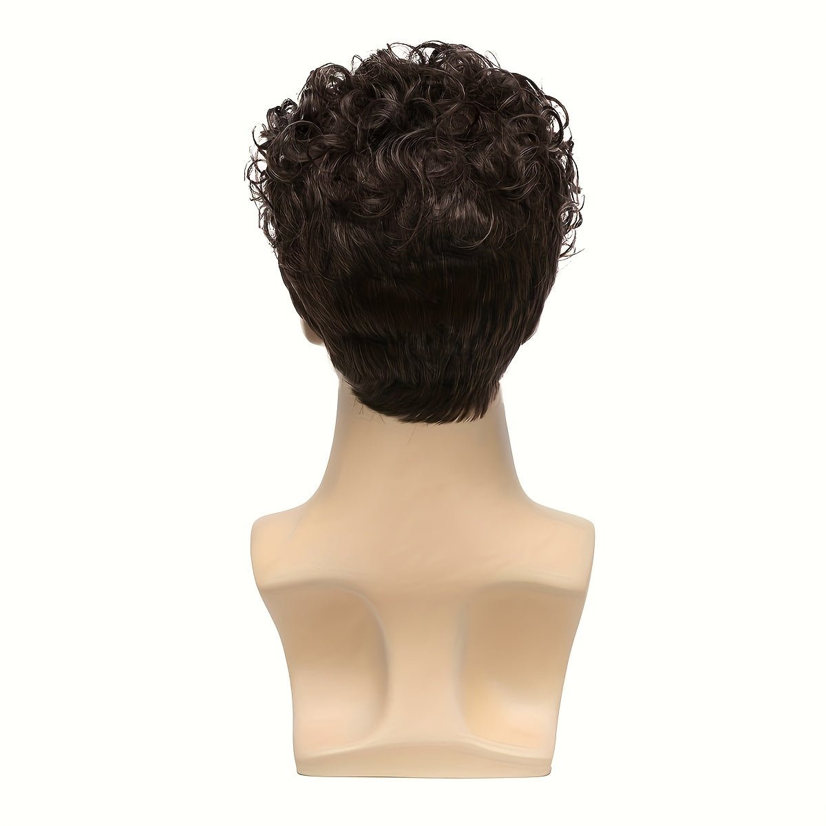 Men's 6" Jerry Curl Short Synthetic Wig - WigWonders
