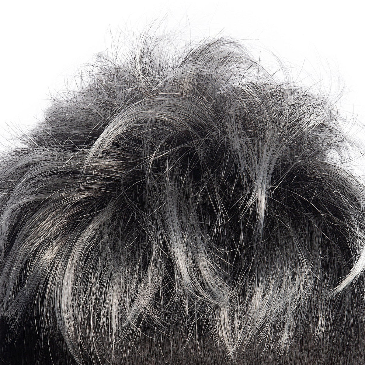 Men's 8" Synthetic Wig - Mixed Gray & Black - WigWonders