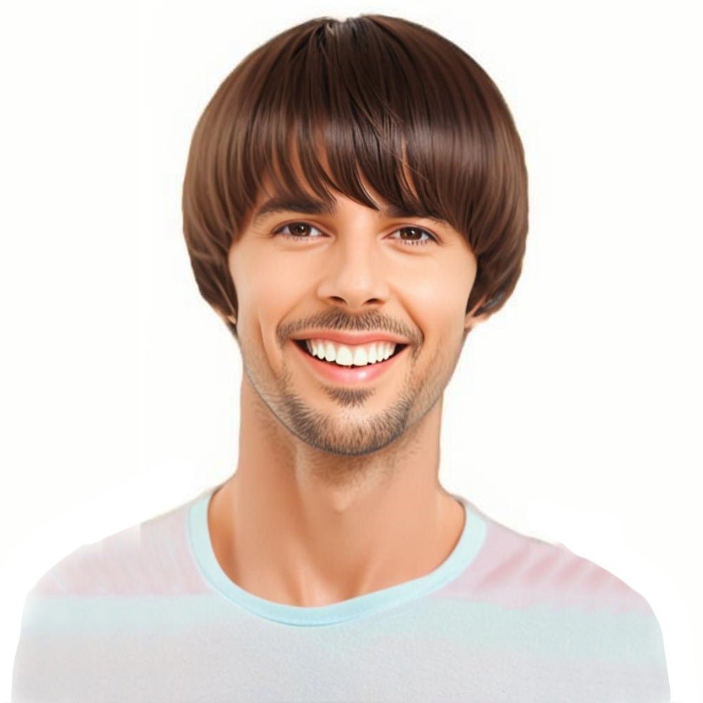 Men's Mushroom Short Synthetic Wig - WigWonders