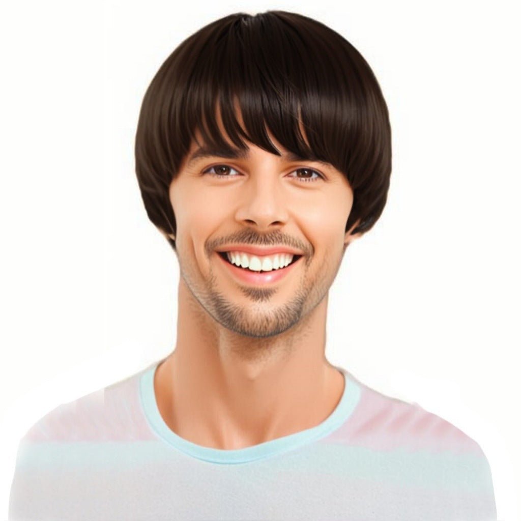 Men's Mushroom Short Synthetic Wig - WigWonders