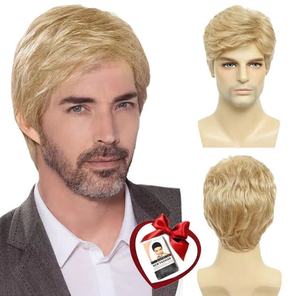 Men's Short Straight Synthetic Wig - Multiple Colors - WigWonders
