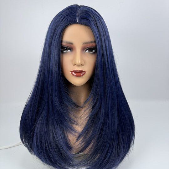 Middle Part Ombré Straight - Wavy Full Cap Synthetic Hair Wig - WigWonders