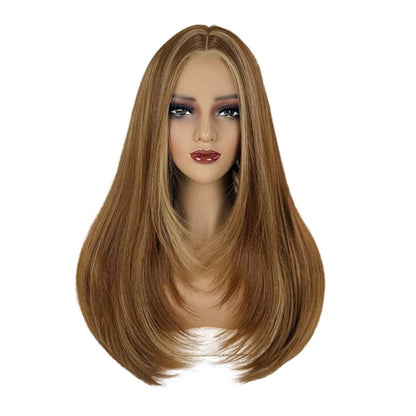 Middle Part Ombré Straight - Wavy Full Cap Synthetic Hair Wig - WigWonders