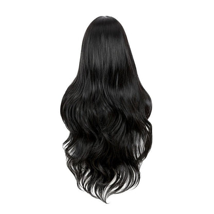 Middle Part Wavy Full Head Synthetic Wig - Long High - Temperature Fiber Hair - WigWonders