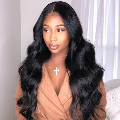 Middle Part Wavy Full Head Synthetic Wig - Long High - Temperature Fiber Hair - WigWonders