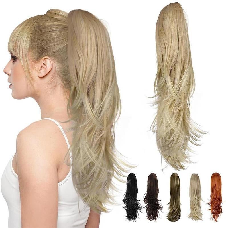 Multi - Layer Synthetic Ponytail Hair Extension - Claw Clip Wrap - WigWonders