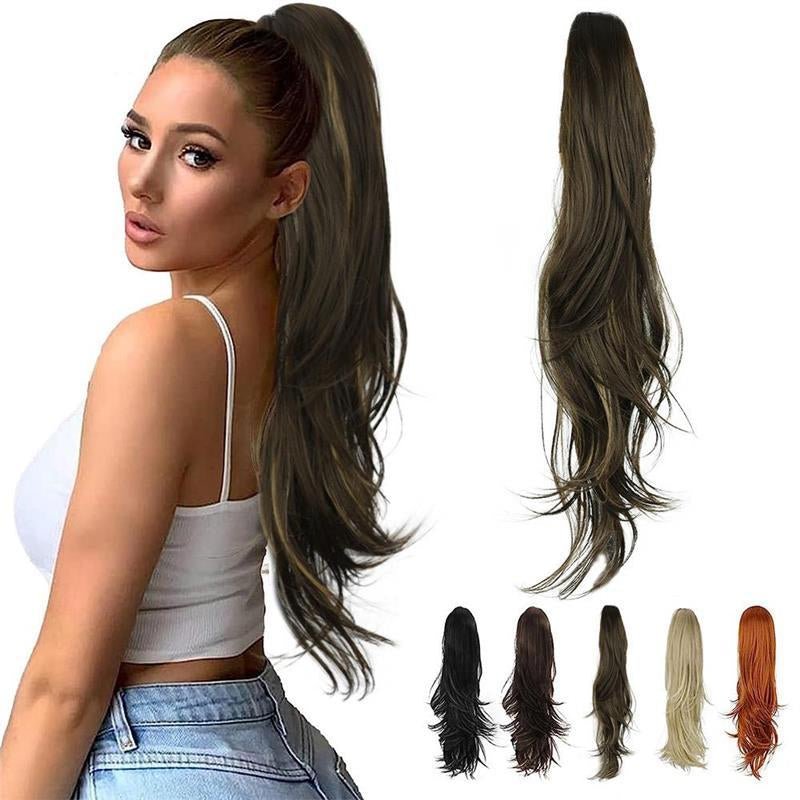 Multi - Layer Synthetic Ponytail Hair Extension - Claw Clip Wrap - WigWonders