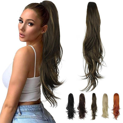 Multi - Layer Synthetic Ponytail Hair Extension - Claw Clip Wrap - WigWonders