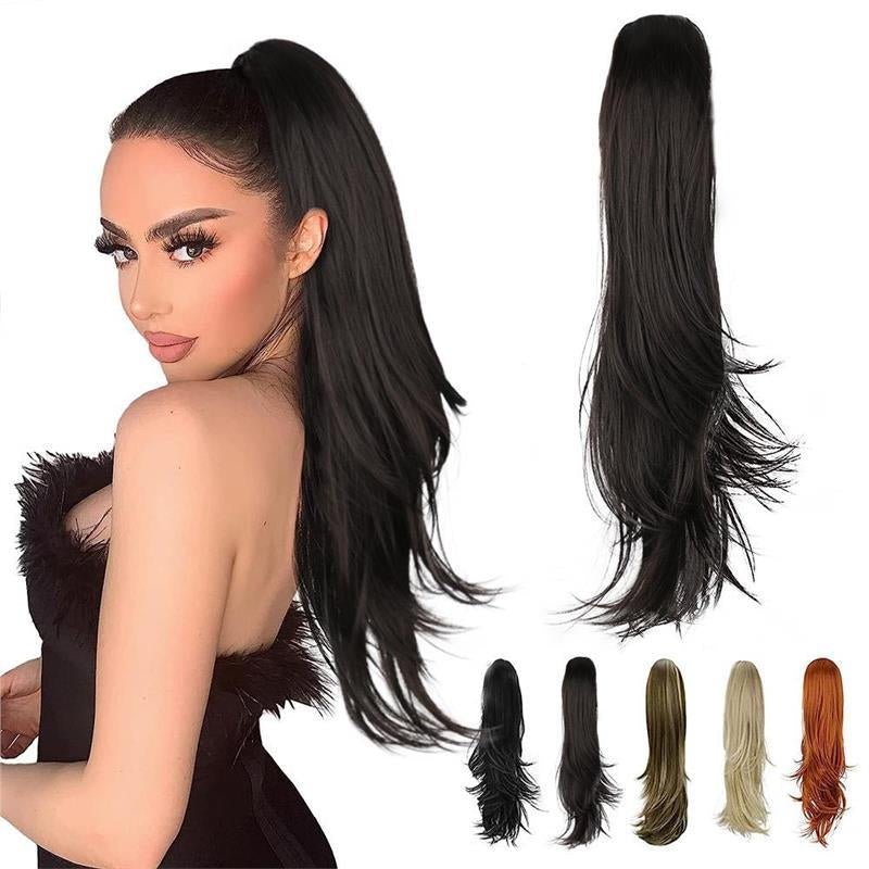 Multi - Layer Synthetic Ponytail Hair Extension - Claw Clip Wrap - WigWonders