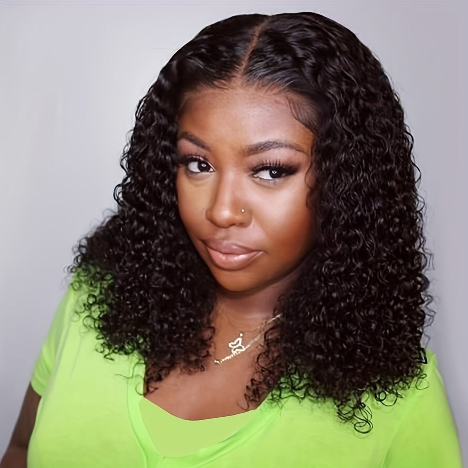 Natural Wave Human Hair Lace Front Wig - No Glue Needed - WigWonders