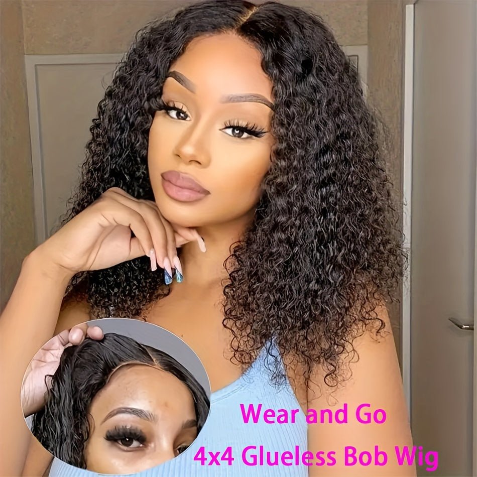 Natural Wave Human Hair Lace Front Wig - No Glue Needed - WigWonders