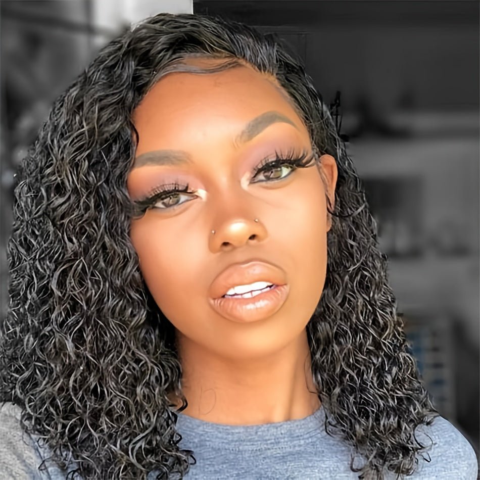 Natural Wave Human Hair Lace Front Wig - No Glue Needed - WigWonders