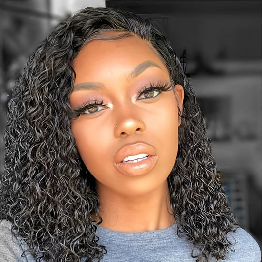 Natural Wave Human Hair Lace Front Wig - No Glue Needed - WigWonders