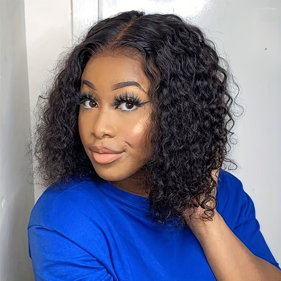 Natural Wave Human Hair Lace Front Wig - No Glue Needed - WigWonders