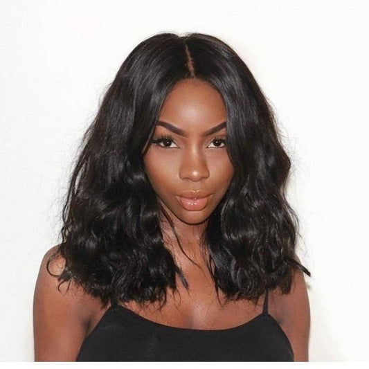 Natural Wavy Synthetic Wig - 18 Middle Part Curly Wig for Women - WigWonders