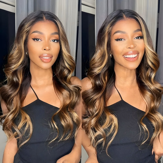 Ombre Long Wavy Synthetic Lace Front Wig - WigWonders