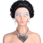Pixie Curly 13x1 Lace Front Human Hair Wig - Short Bouncy Curls - WigWonders