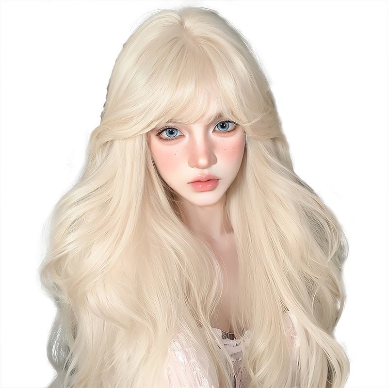 Platinum Blonde Long Wavy JK - Style Full Head Wig - 24" - WigWonders