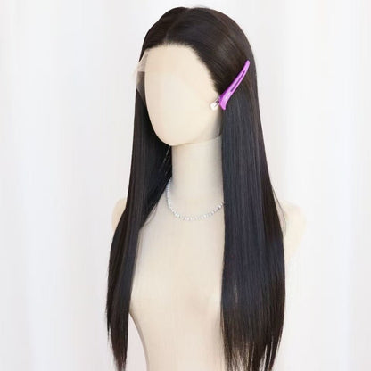 Premium Natural Hairline Straight Lace Front Wig - Heat Resistant - WigWonders