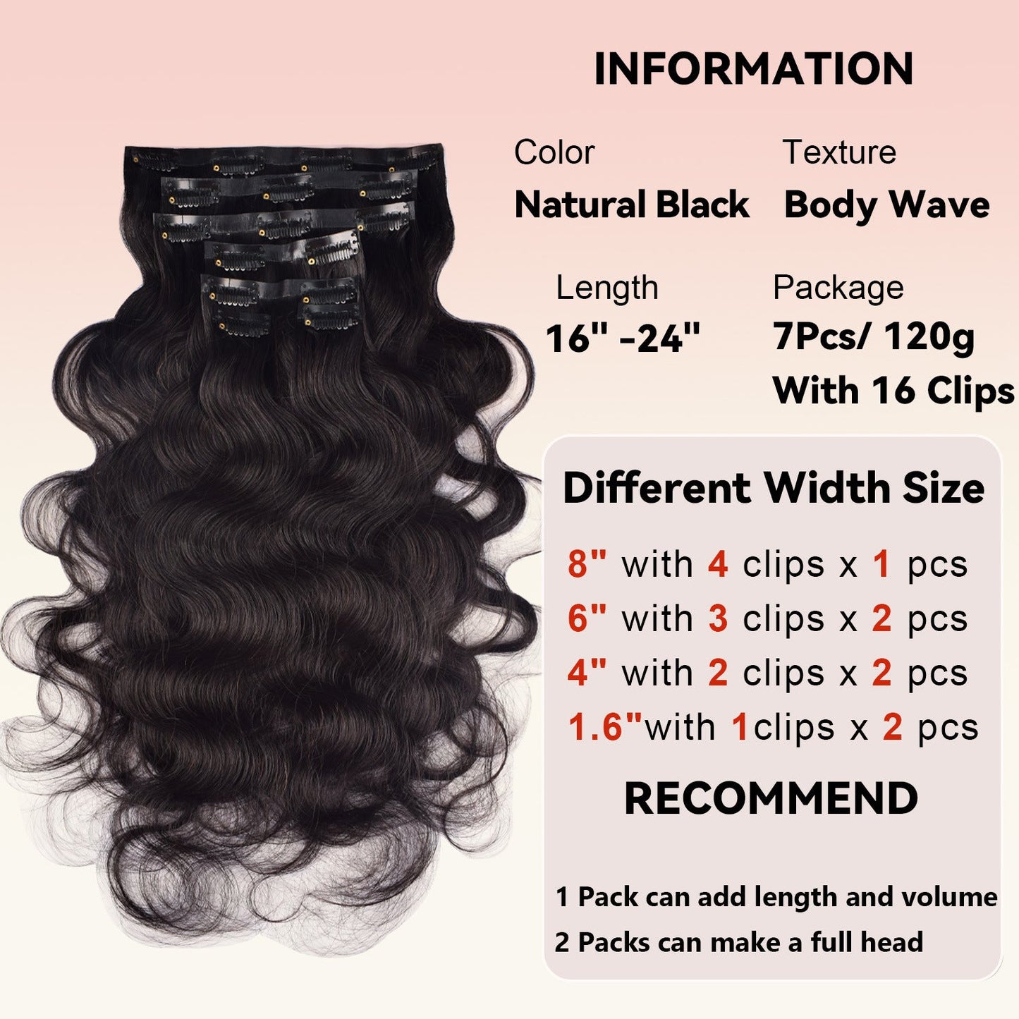 Seamless Clip In Human Hair Extensions - PU Weft - WigWonders