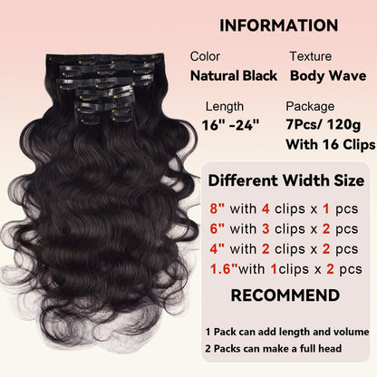 Seamless Clip In Human Hair Extensions - PU Weft - WigWonders