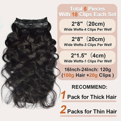 Seamless Clip In Human Hair Extensions - PU Weft - WigWonders