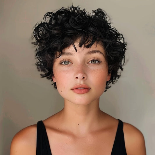 Short Curly Pixie Cut Human Hair Wig - Glueless - WigWonders