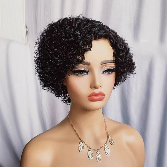 Short Curly Pixie Synthetic Wig 6 Inch NC Bob Cut - WigWonders