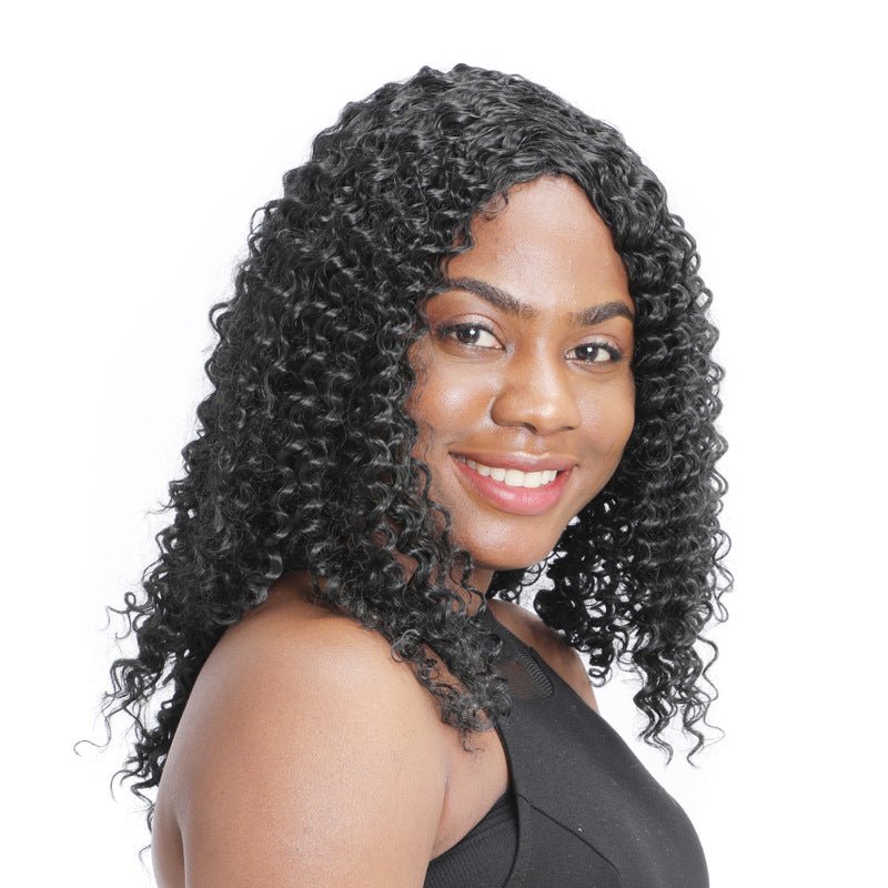 Short Curly Synthetic Wig Voluminous Afro Style - WigWonders