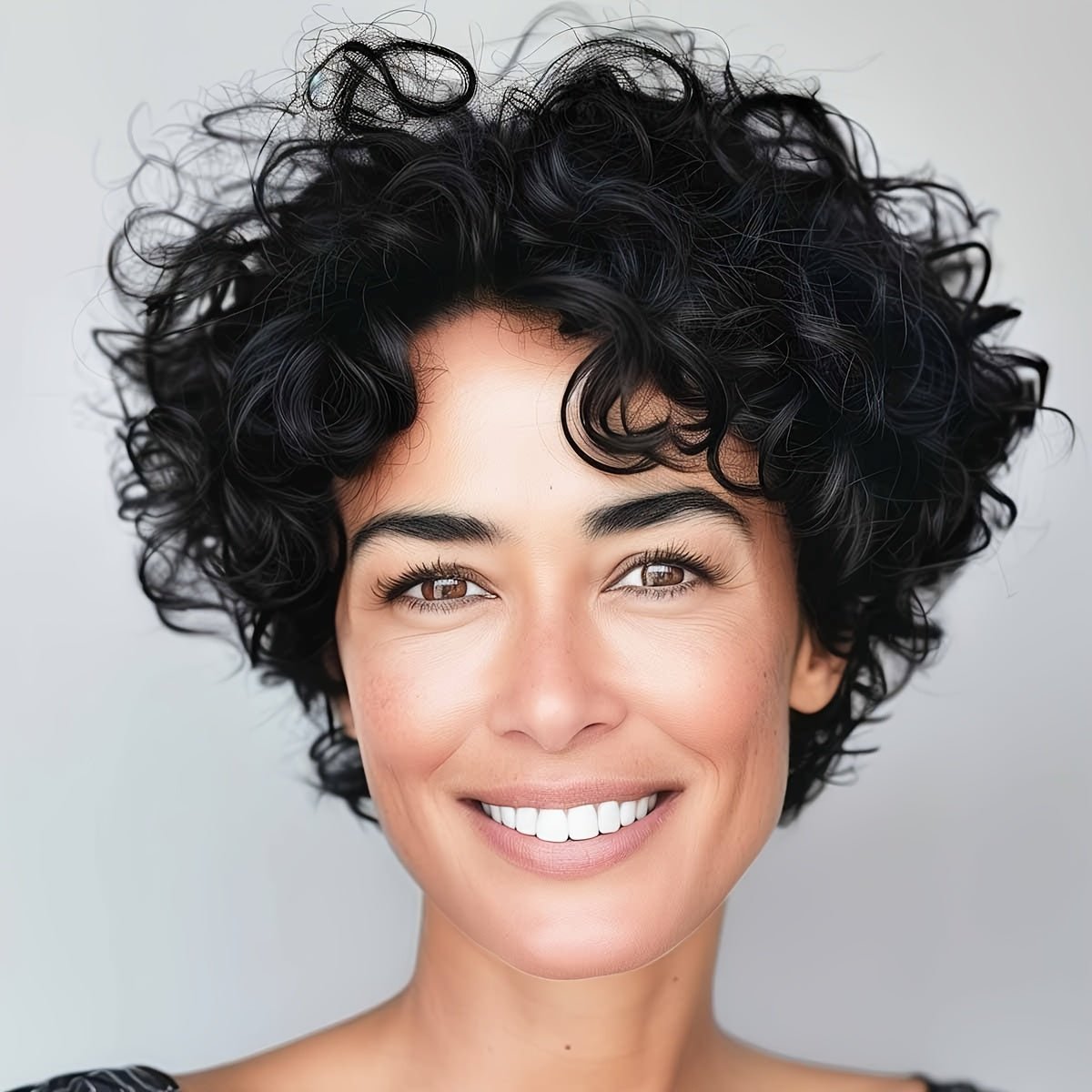 Short Curly Wave Human Hair Wig - Glueless Natural Look - WigWonders