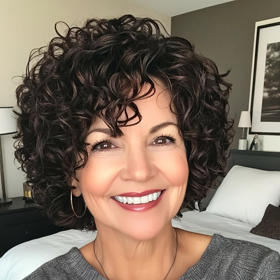Short Curly Wave Human Hair Wig - Glueless Natural Look - WigWonders