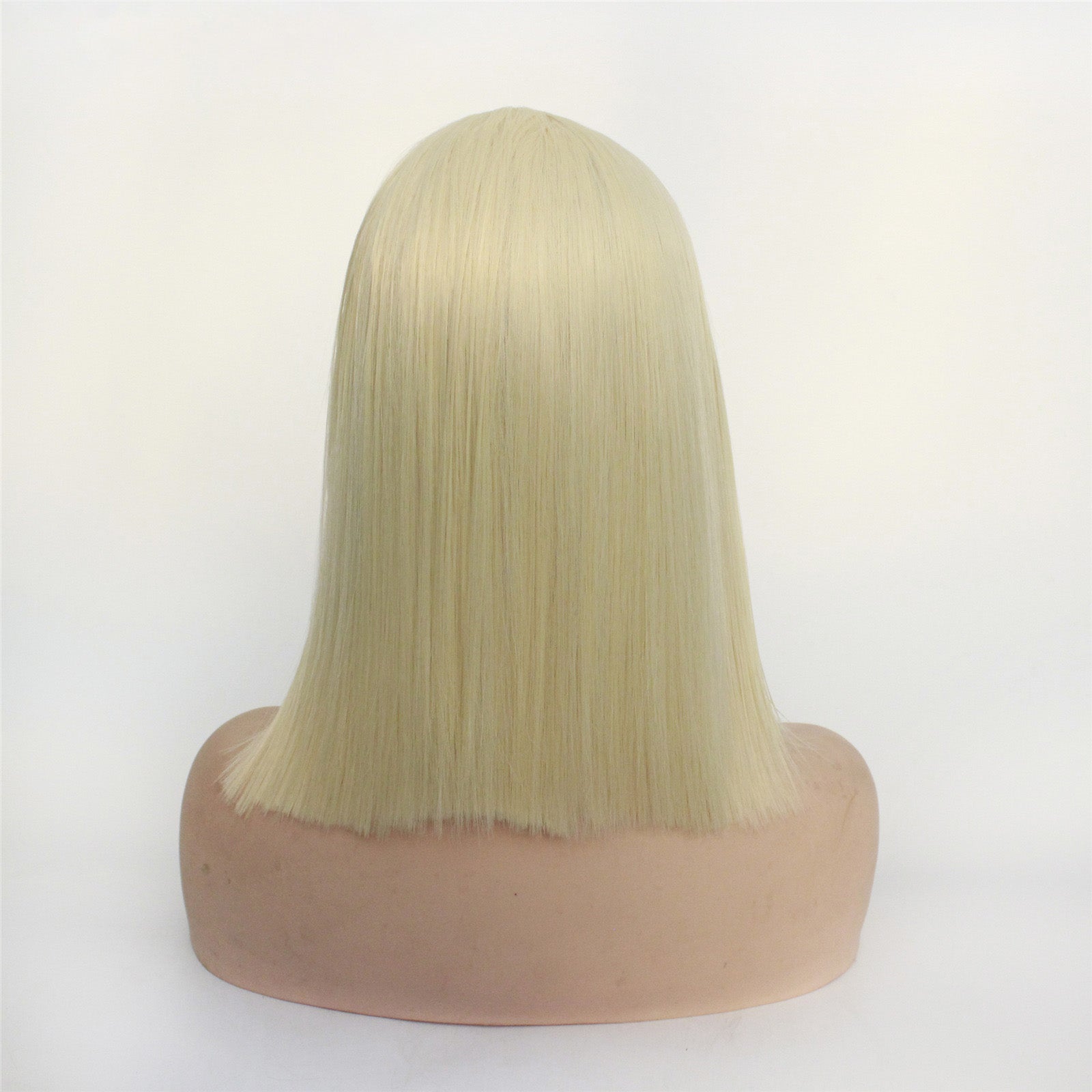 Shoulder Length Blonde Synthetic Lace Front Wig - Sleek Straight Style - WigWonders