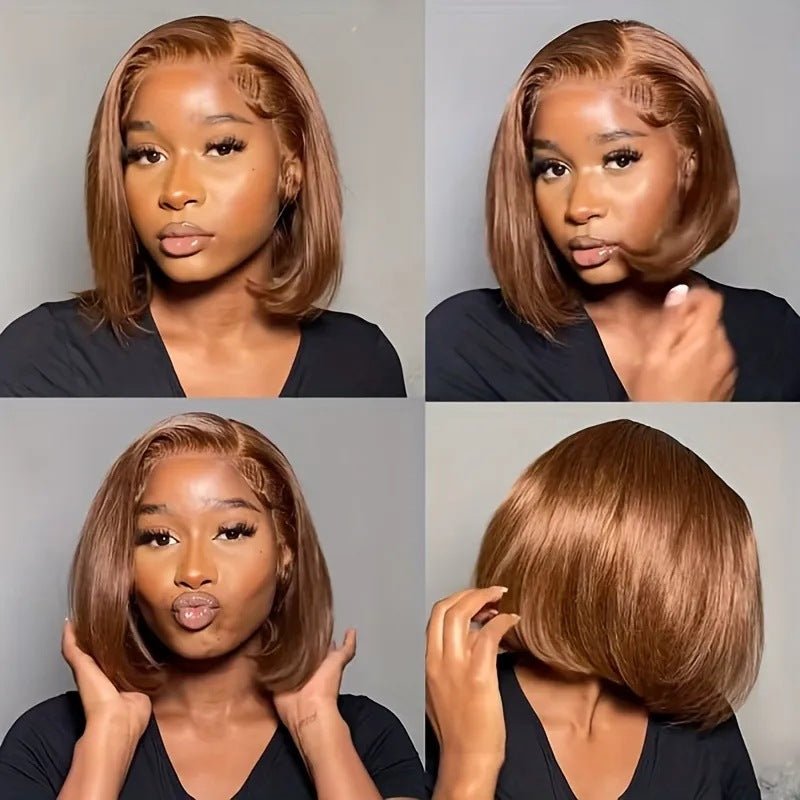 Straight Bob 13x4 Lace Front Human Hair Wig - WigWonders