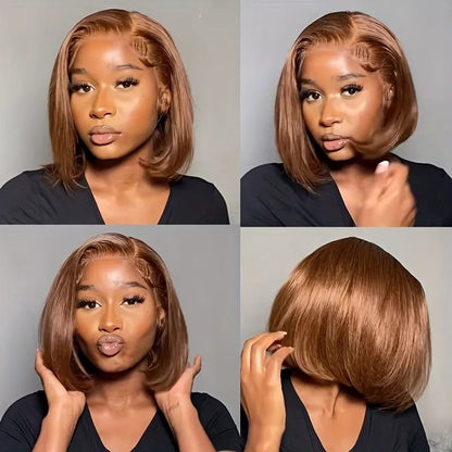 Straight Bob 13x4 Lace Front Human Hair Wig - WigWonders