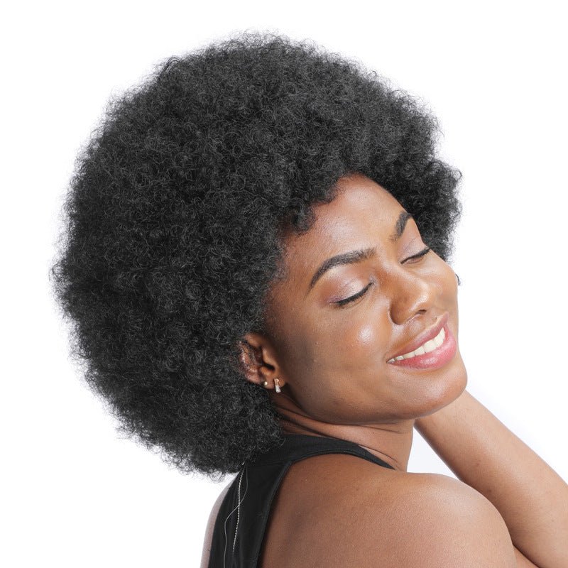 Synthetic Afro Curly Wig - Voluminous Kinky Style - WigWonders