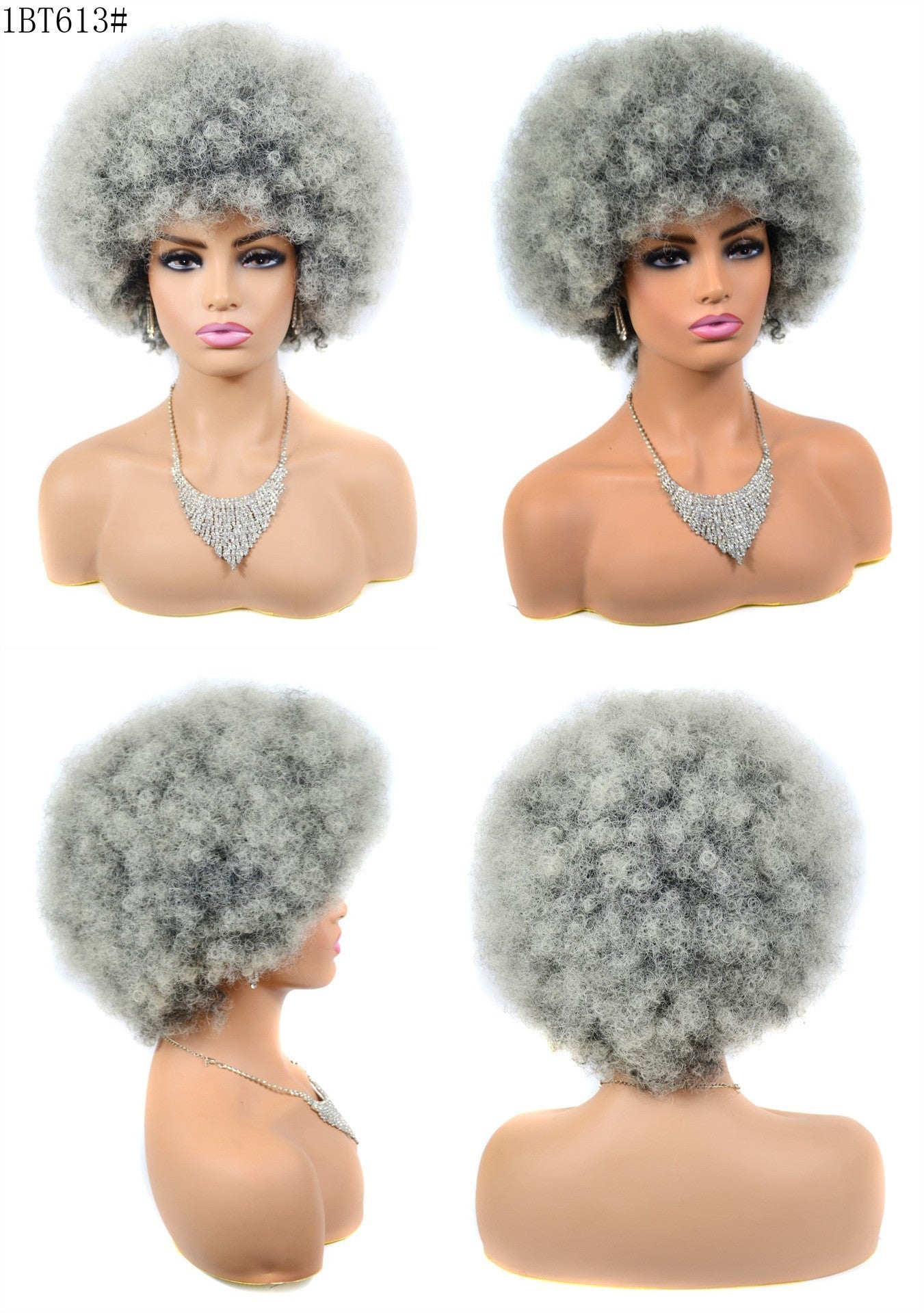 Synthetic Afro Curly Wig - Voluminous Kinky Style - WigWonders