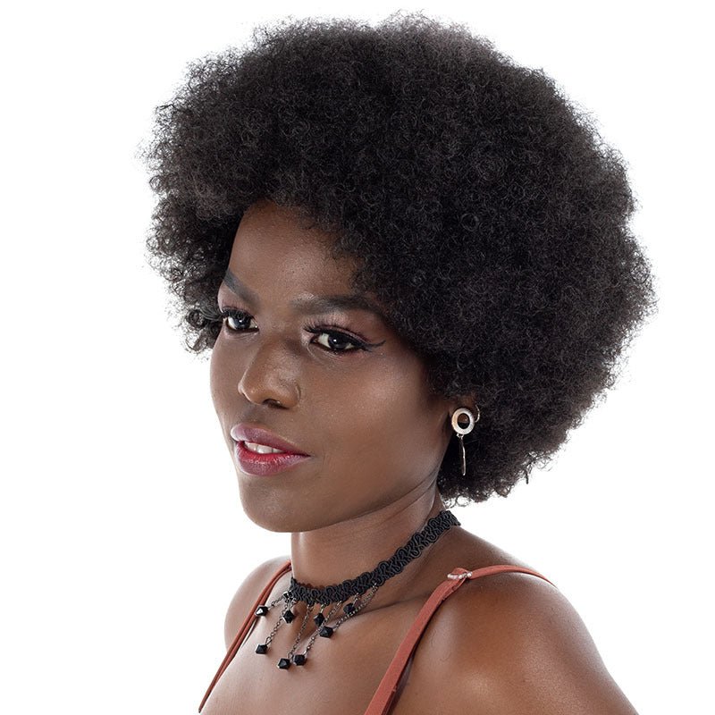 Synthetic Afro Puff Wig 8in - 1B / 4 / 2/33 - WigWonders