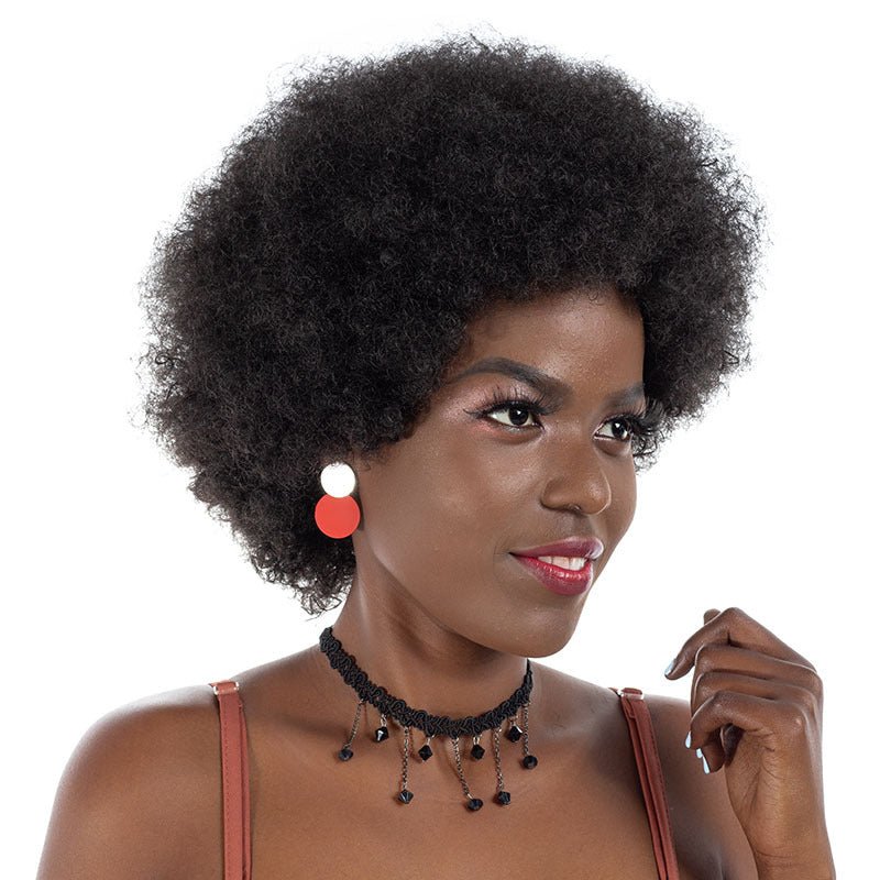 Synthetic Afro Puff Wig 8in - 1B / 4 / 2/33 - WigWonders