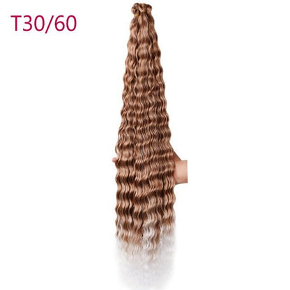 Synthetic Deep Wave Crochet Bulk Hair Multiple Colors - WigWonders